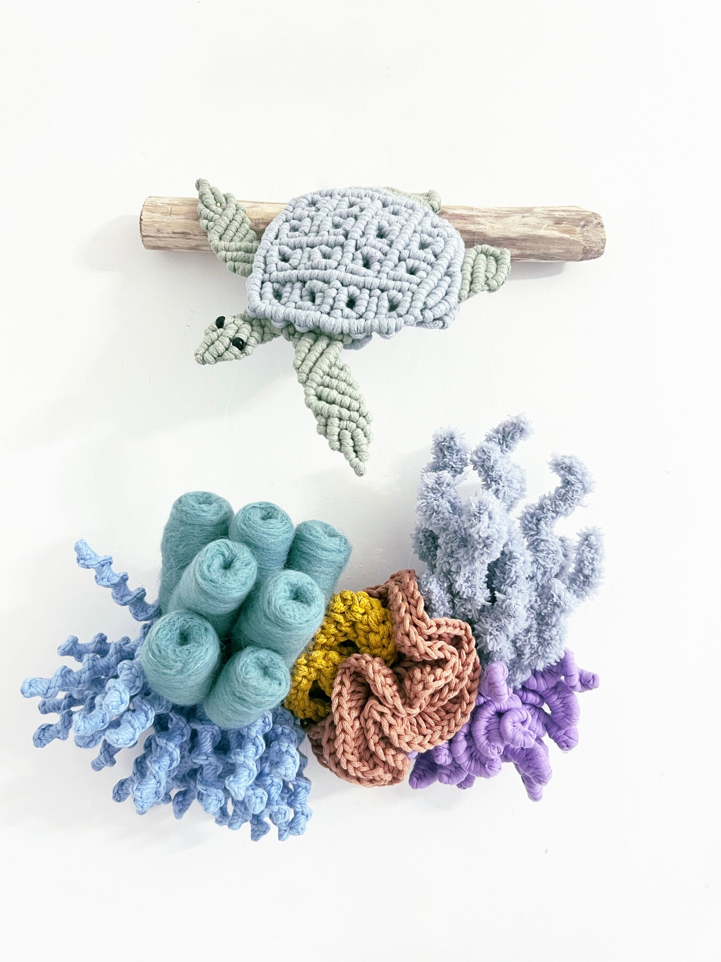 Small Turtle Art // Small Macrame Art// Fiber turtle art// wall art turtle collection