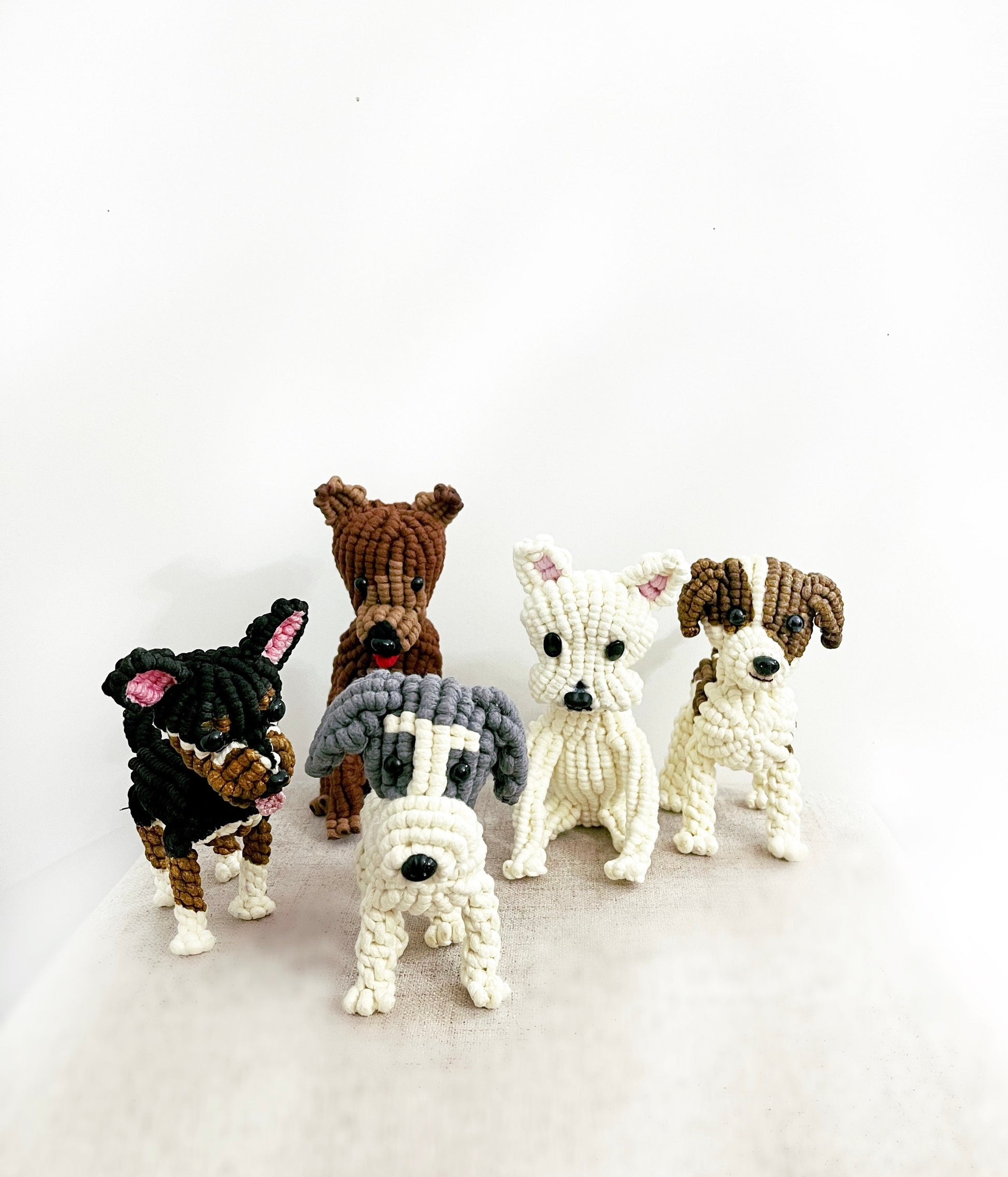 Macrame Dog/Dog 3D Sculptures/Fiber Sculpture/3D Dog/ Dog Art