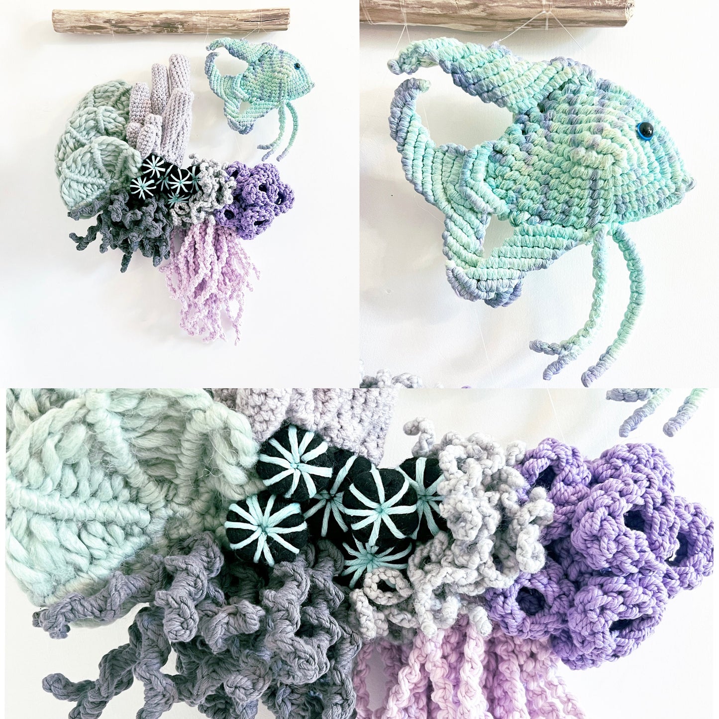 Small Ocean Art // seahorse Art // Mini Seahorse//Seadragon //Tutle Art // common Seadragon