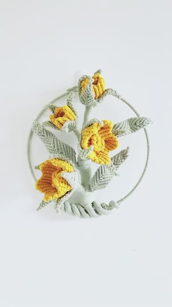 COMMISSION ONlY ART///Gladiolus flower/Hoop art