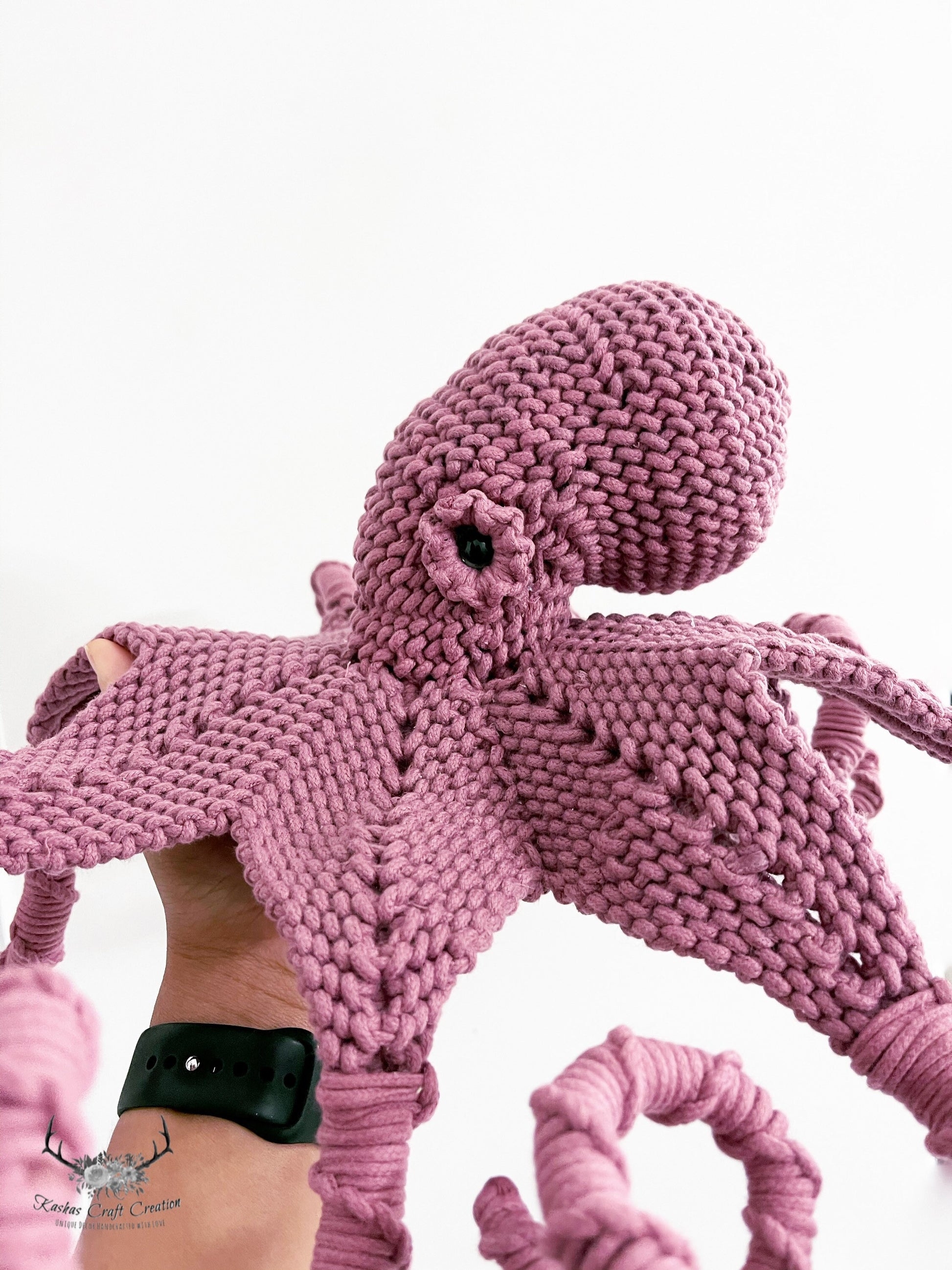 Octopus Art/Large Octopus Cotton sculpture/ Fiber Sculpture octopus/Octopus wall art