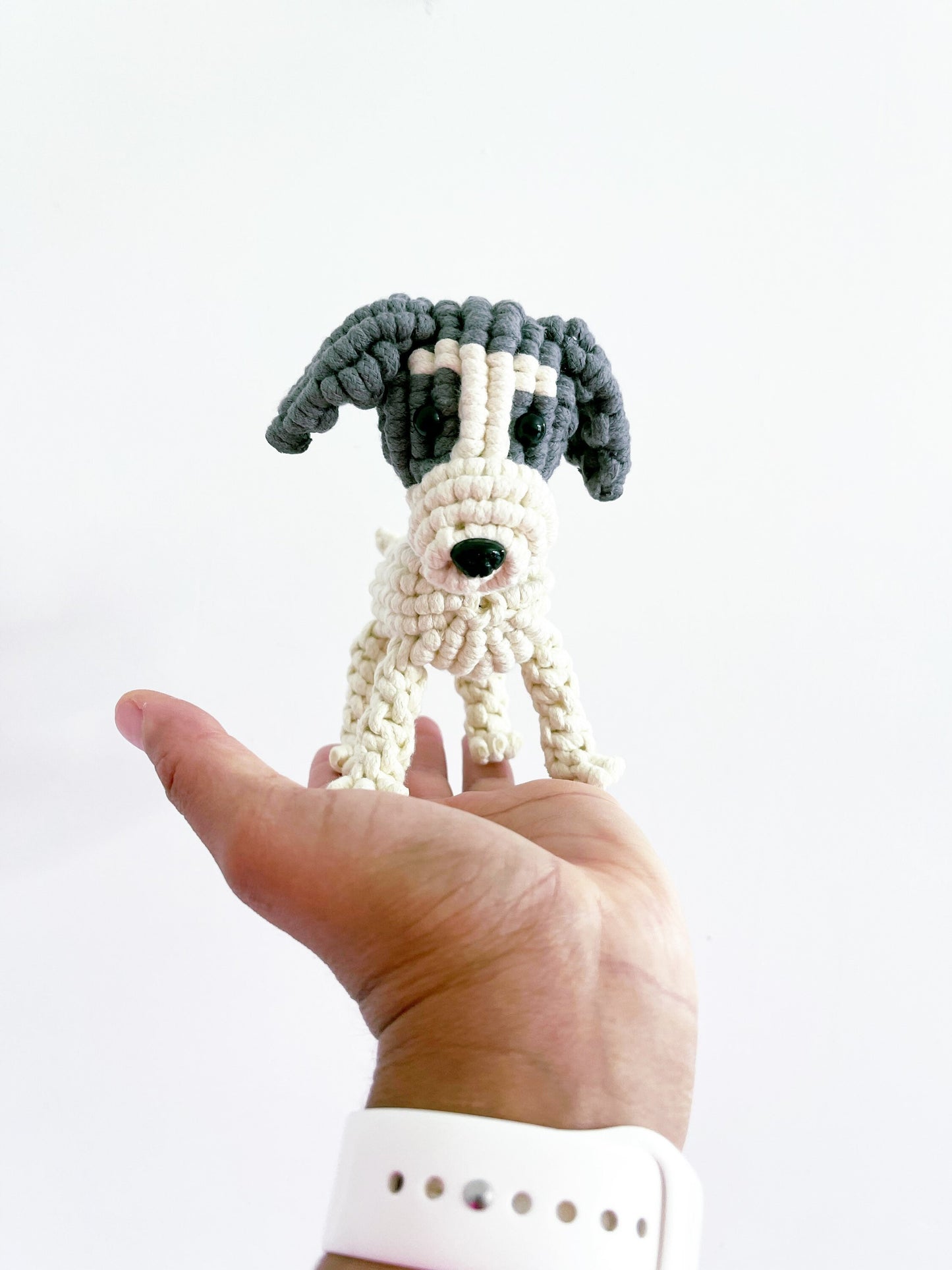 Macrame Dog/Dog 3D Sculptures/Fiber Sculpture/3D Dog/ Dog Art