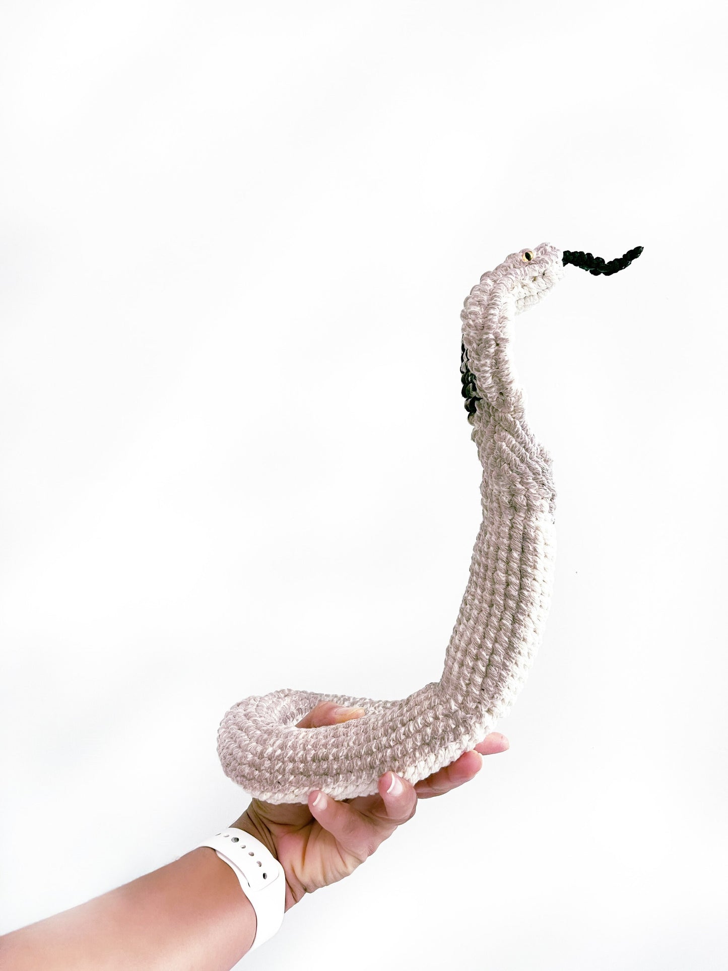 Commission only Art // Macrame Cobra/ Cobra snake Decor/ Fiber Snake/