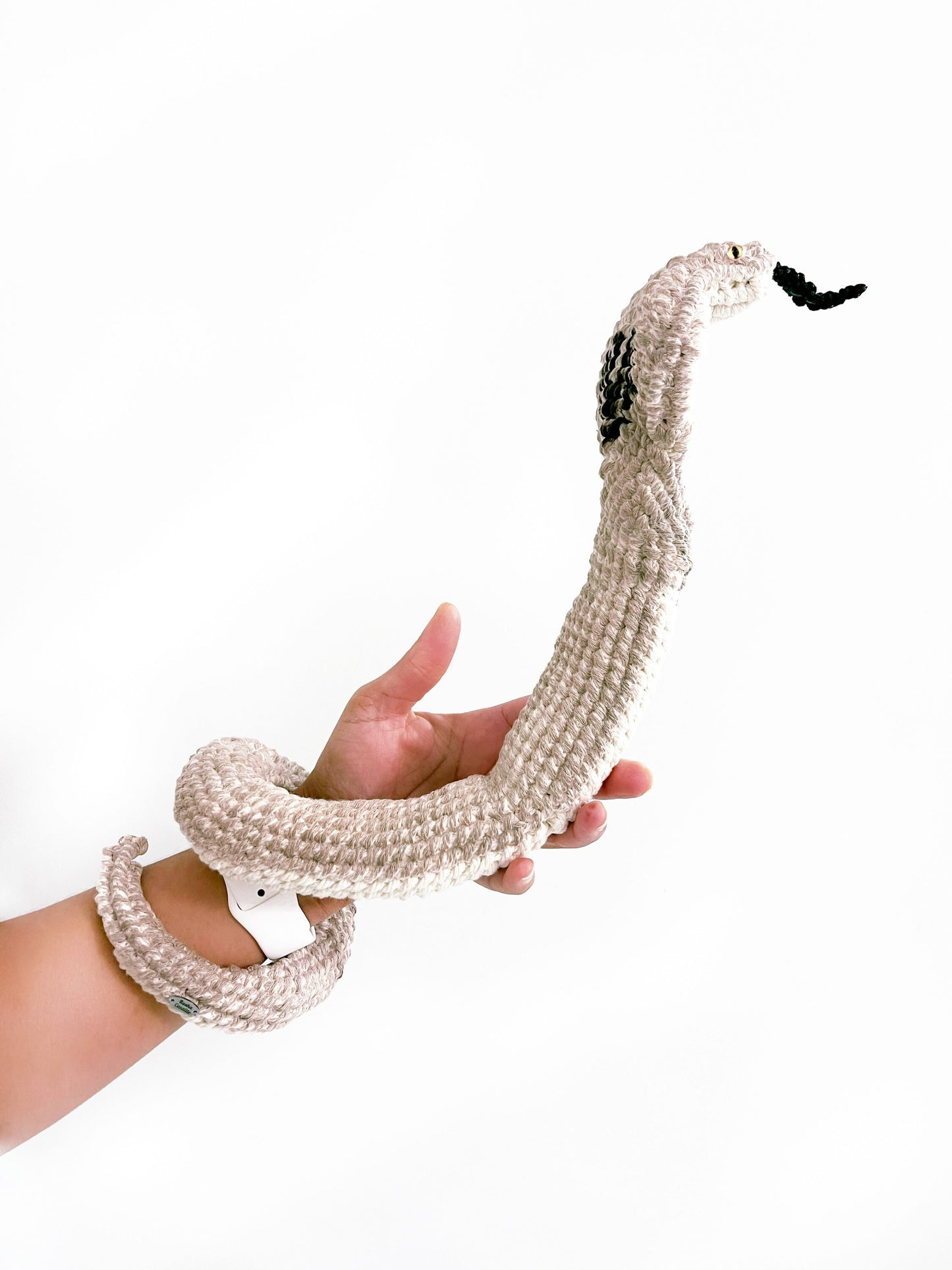 Commission only Art // Macrame Cobra/ Cobra snake Decor/ Fiber Snake/