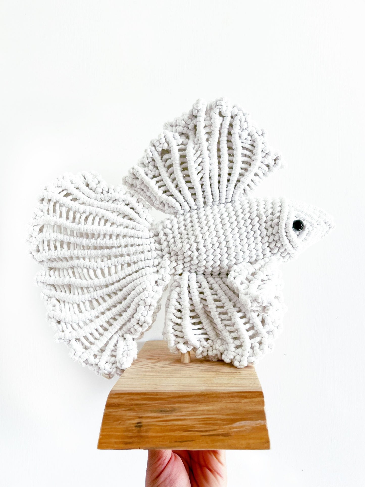 Commission only Art// Betta Fish Art/Fish Art/ Macrame Fish/Macrame Animal/Fiber Sculpture /Fish Art