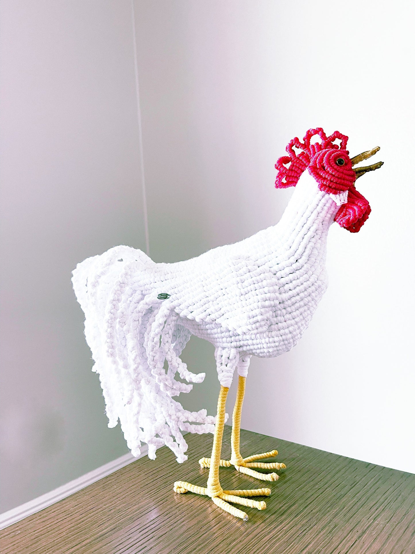 Macrame Rooster/ Rooster Art/ Rooster Sculpture/ Rooster Decor