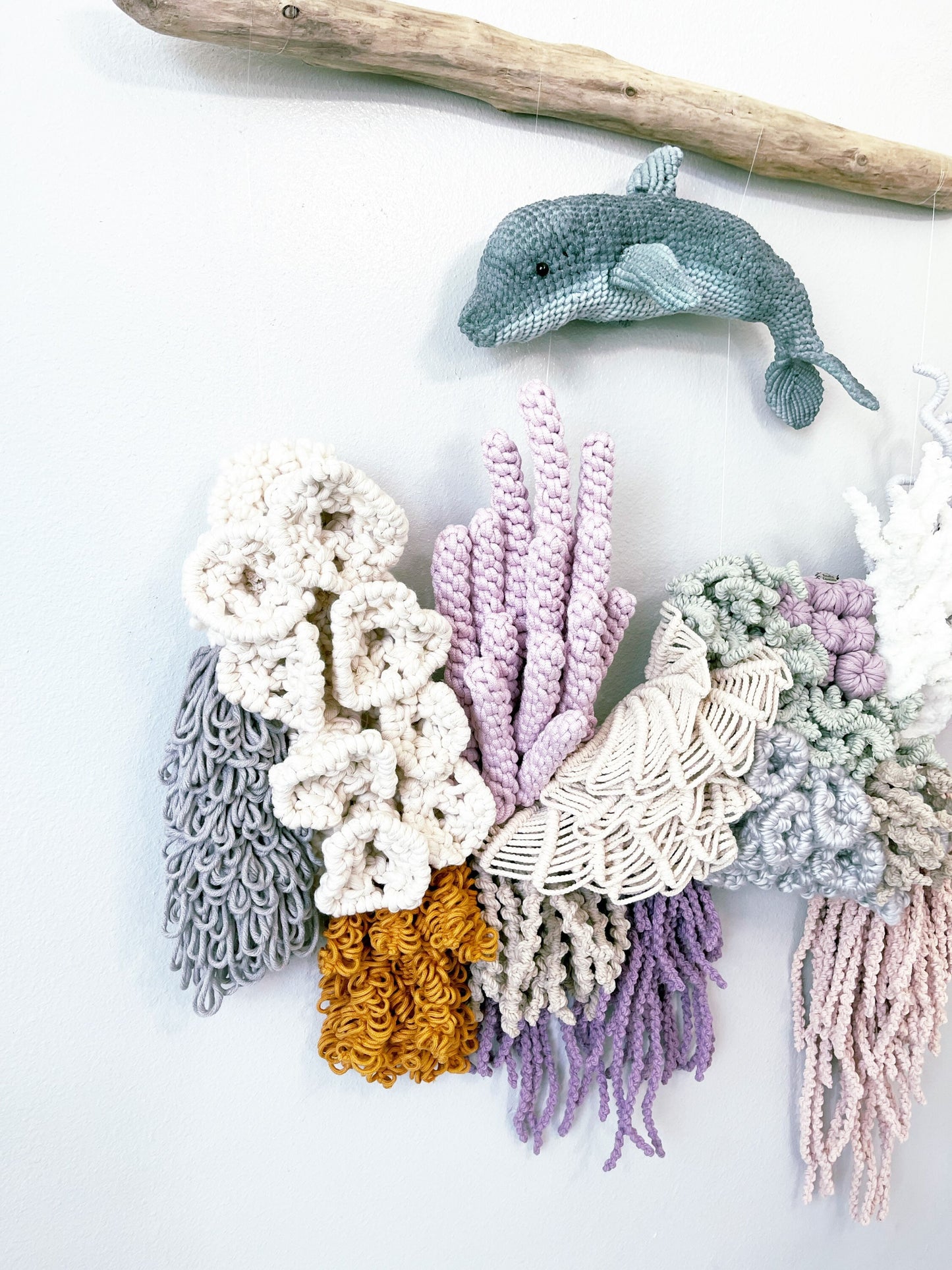 COMMISSION ONLY ART//Macrame Coral Reef Art/ Fiber Coral Reef/ Barrier reef art / Nautical Macrame Art