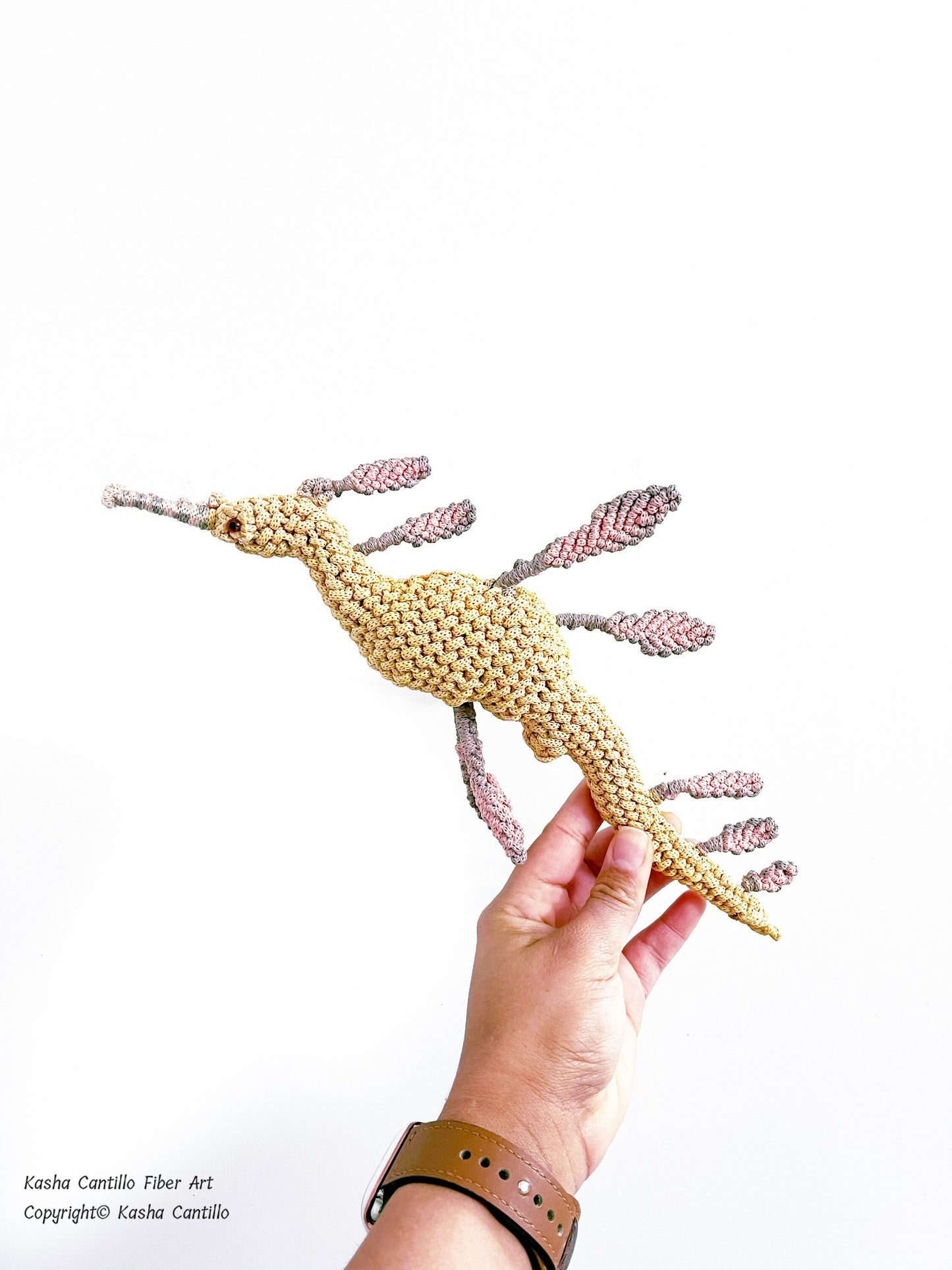 COMMISSION ONLY/ leafy sea dragon/ common seahorse //Macrame art/ macrame sea dragon