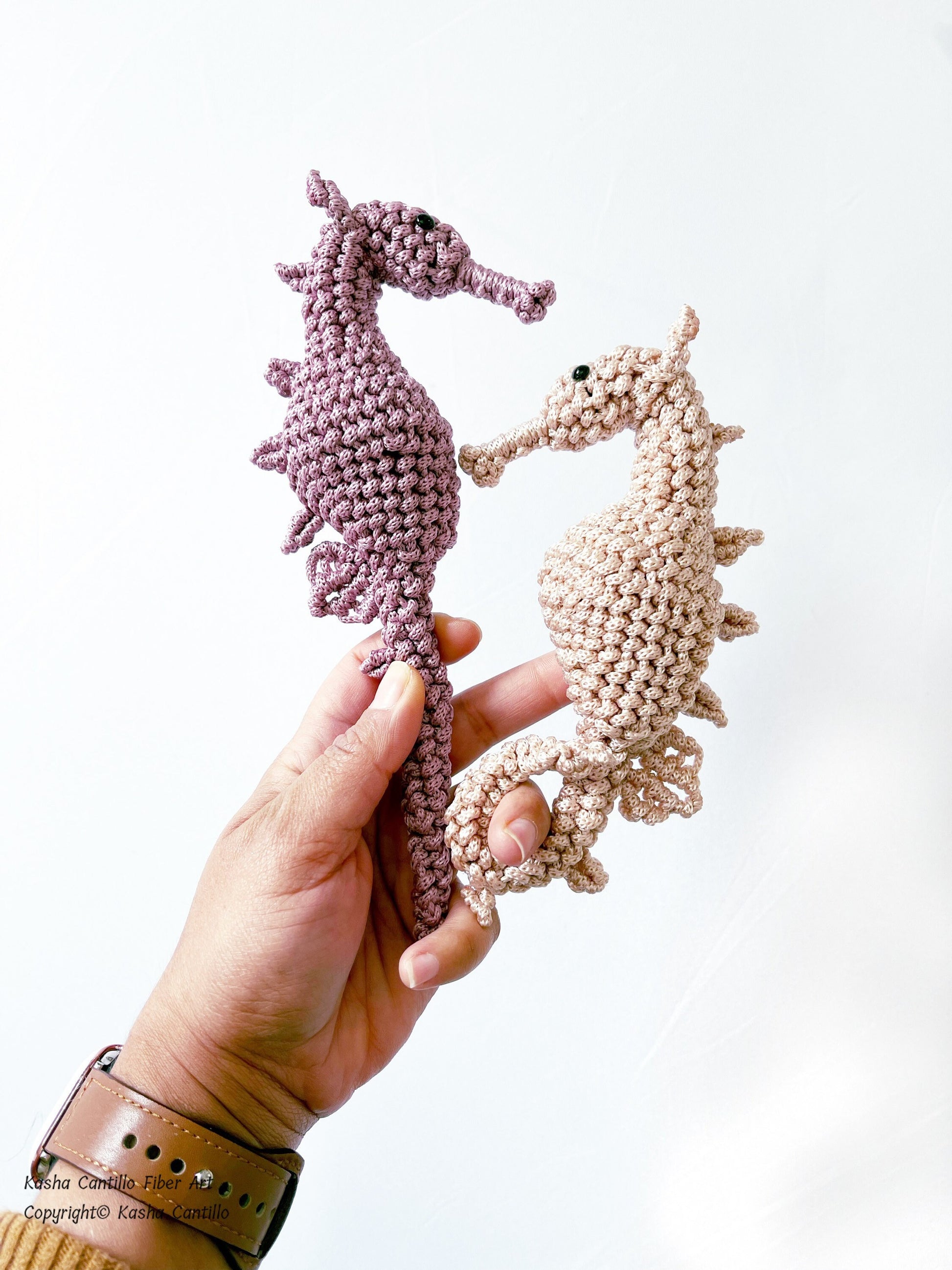 COMMISSION ONLY/ leafy sea dragon/ common seahorse //Macrame art/ macrame sea dragon