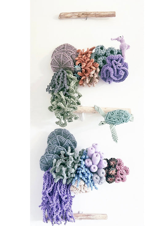 Small Ocean Art// Seahorse Decor // Macrame Seahorse Art \\ Seaturtle Art// Macrame Ocean Art