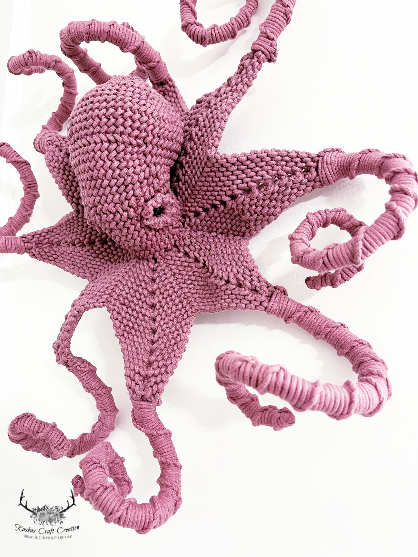 Commission only//Octopus Art/Large Octopus Cotton sculpture/ Fiber Sculpture octopus/Octopus wall art