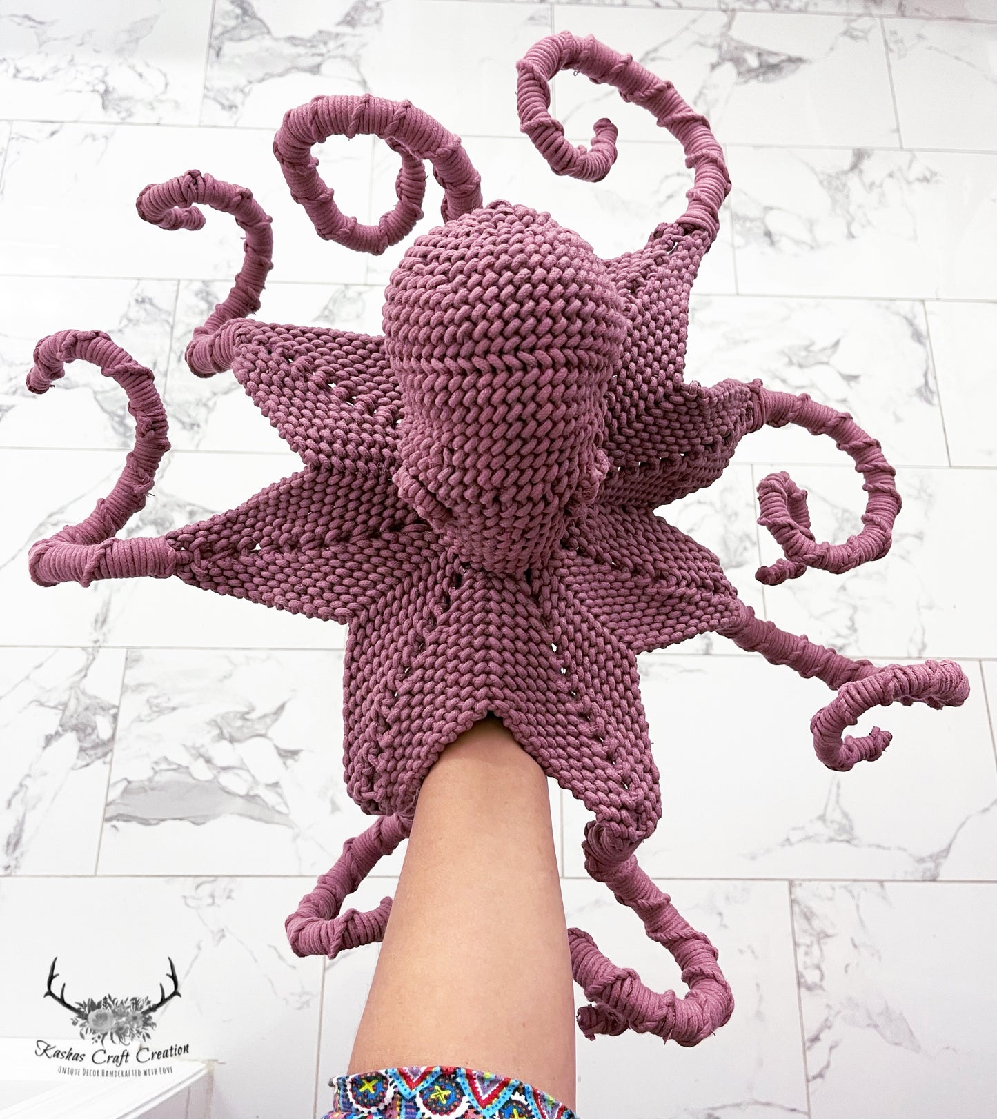 Commission only//Octopus Art/Large Octopus Cotton sculpture/ Fiber Sculpture octopus/Octopus wall art